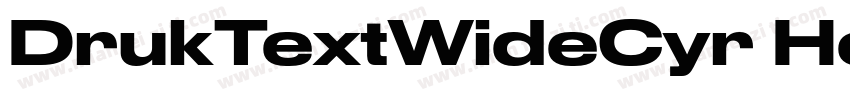 DrukTextWideCyr Heavy字体转换
